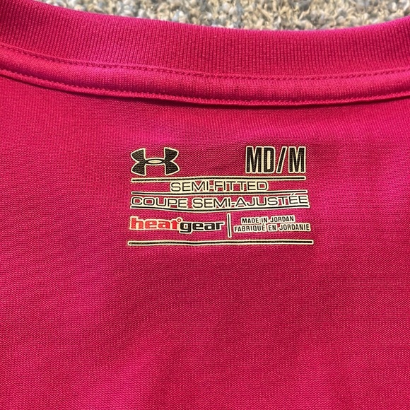 Under armour womens heat gear semi-fitted pink size medium - Picture 3 of 3